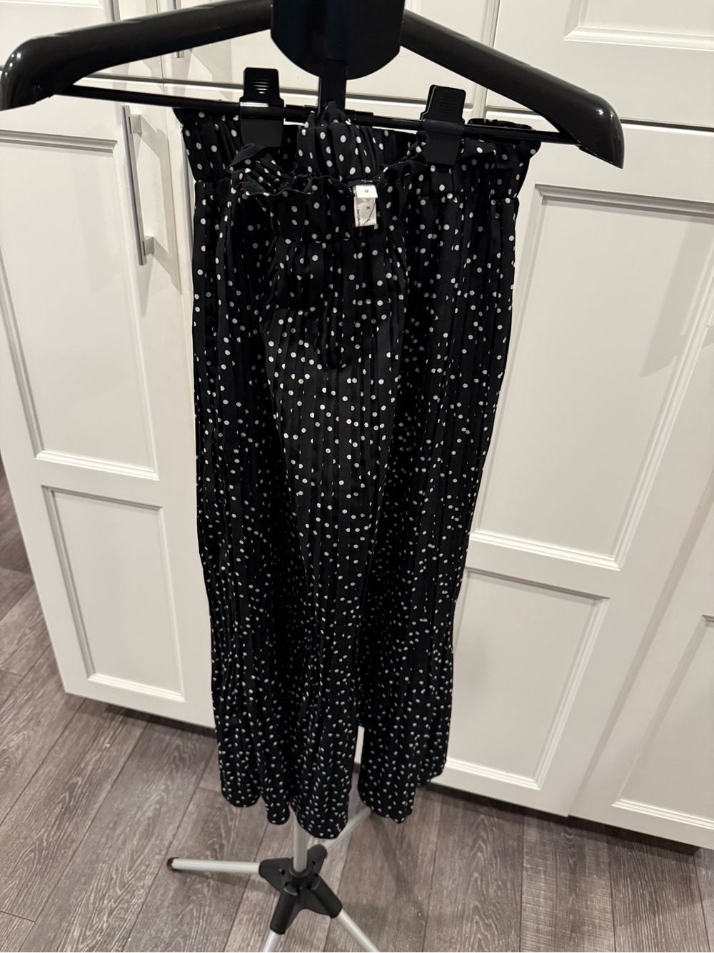 Black Polka Dot jumpsuit Tie Waist